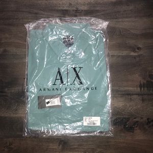 A/X Armani Exchange Button-Down Shirt- teal NWT